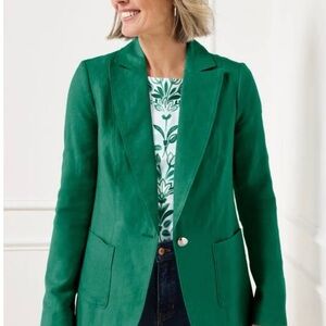 Talbots Vibrant Green Blazer